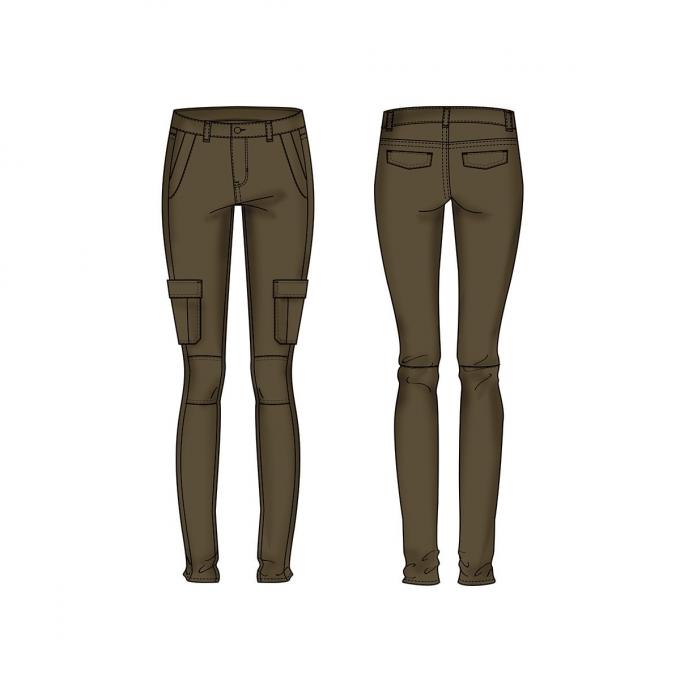 GUESS Sexy Cargo Pant GREENSTONE 